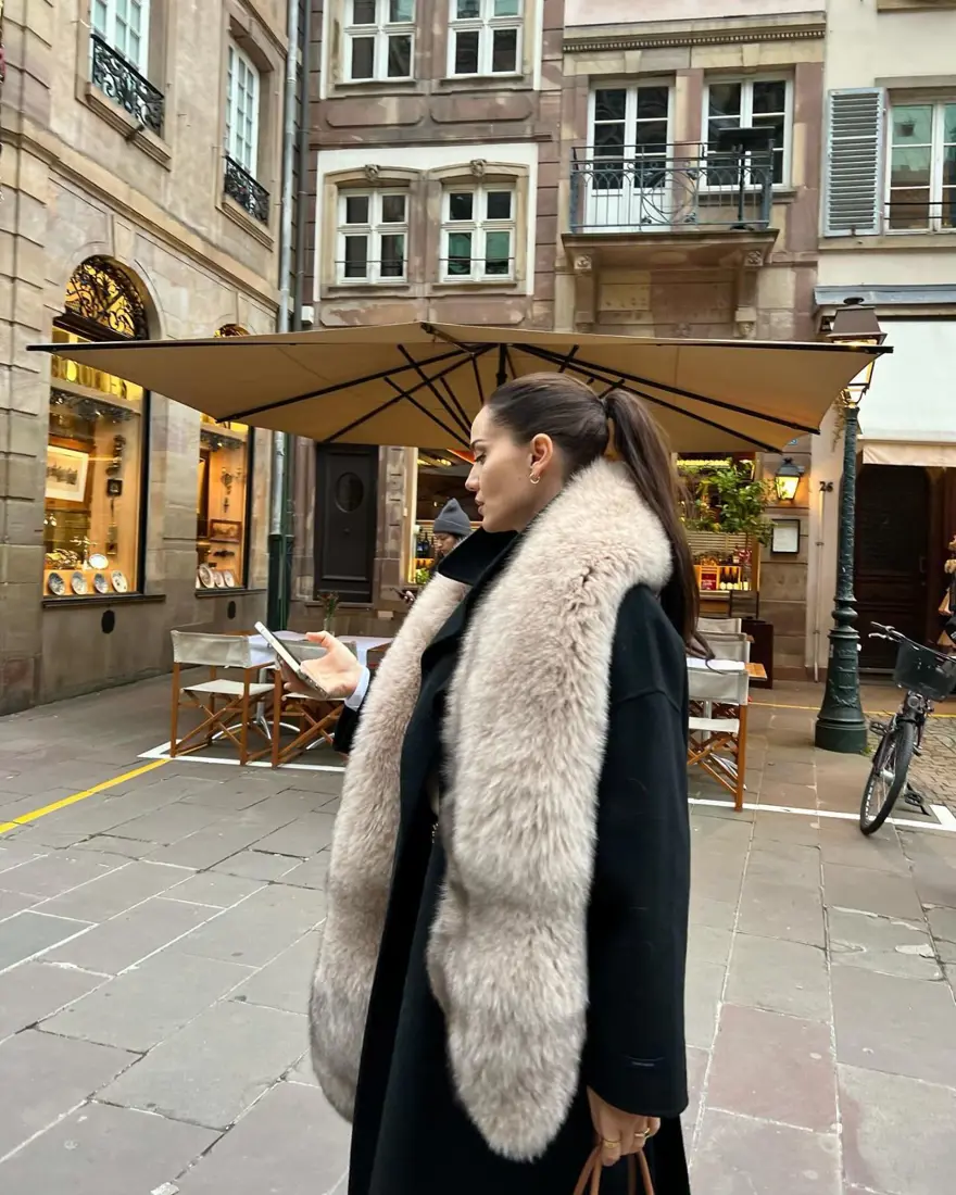 Fahriye Evcen'in Strazburg pozları gündem oldu 