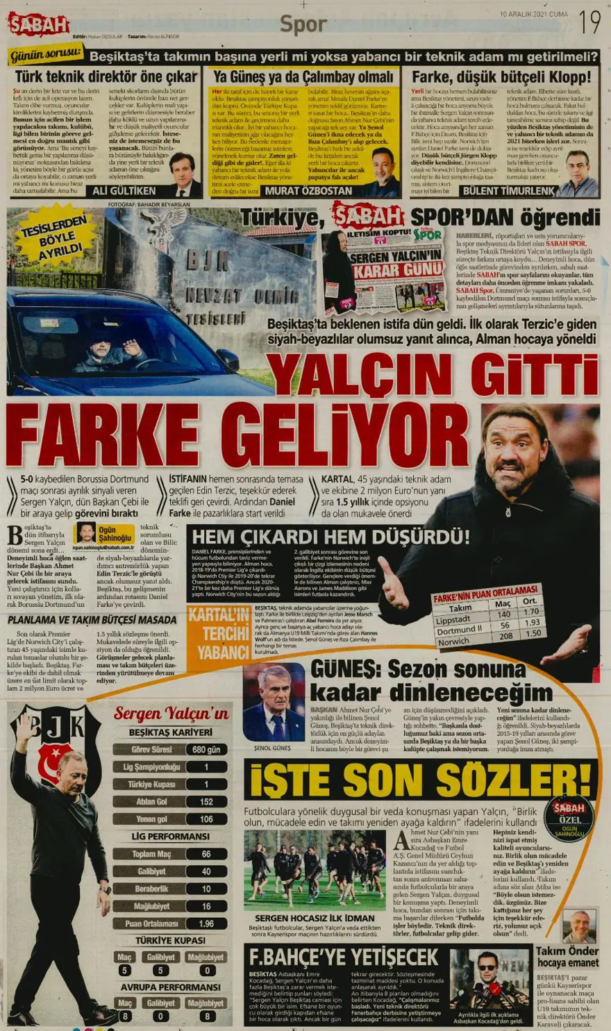 Günün spor manşetleri (10 Aralık 2021) 7