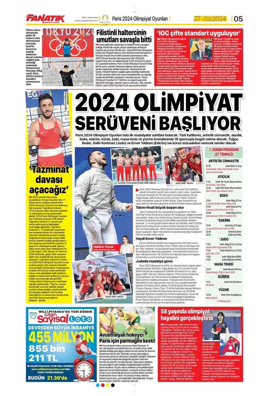 "Kartal'ın yükü 683 milyon TL" (27 Temmuz 2024 spor manşetleri) 18 "Kartal'ın yükü 683 milyon TL" (27 Temmuz 2024 spor manşetleri) 18
