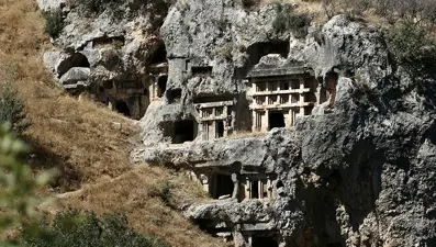 Tlos Antik Kenti'nde restorasyon çalışmaları sürüyor