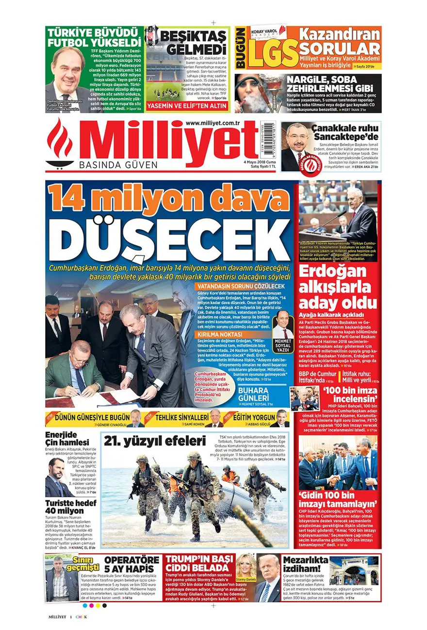 Günün gazete manşetleri - 4 Mayıs 2018 1