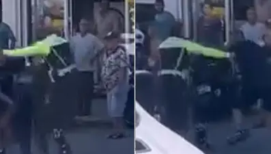 İzmir'de polise tekmeli yumruklu saldırı