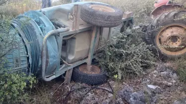 Bursa'da traktör şarampole yuvarlandı: 1 ağır yaralı
