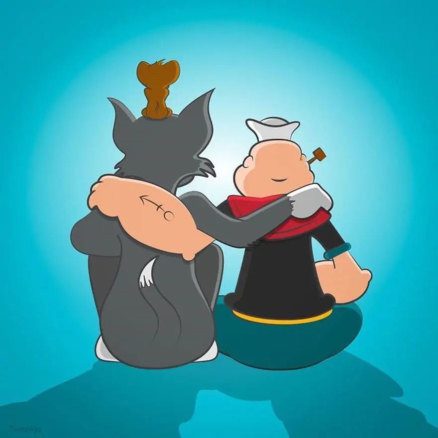 Tom ve Jerry, Temel Reis'in çizeri GeneDeitch'in ölümünün ardından sanatçılardan saygı duruşu nitelikli çizimler 9