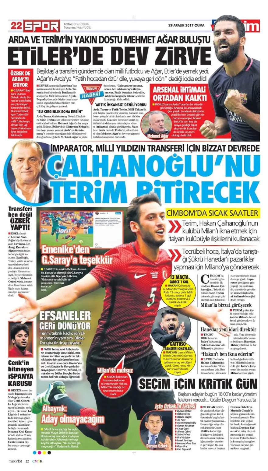 Günün spor gazeteleri (29 Aralık 2017) 16