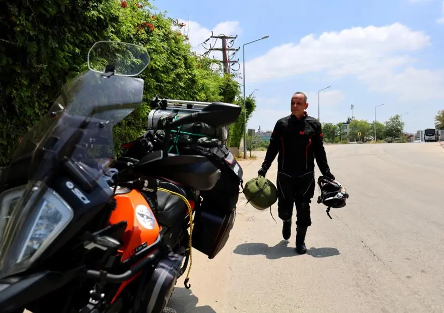 Adana’dan motosikletiyle kuzey kutup dairesine doğru yolaçıktı: 45 gün sürecek yolculuk başladı 2
