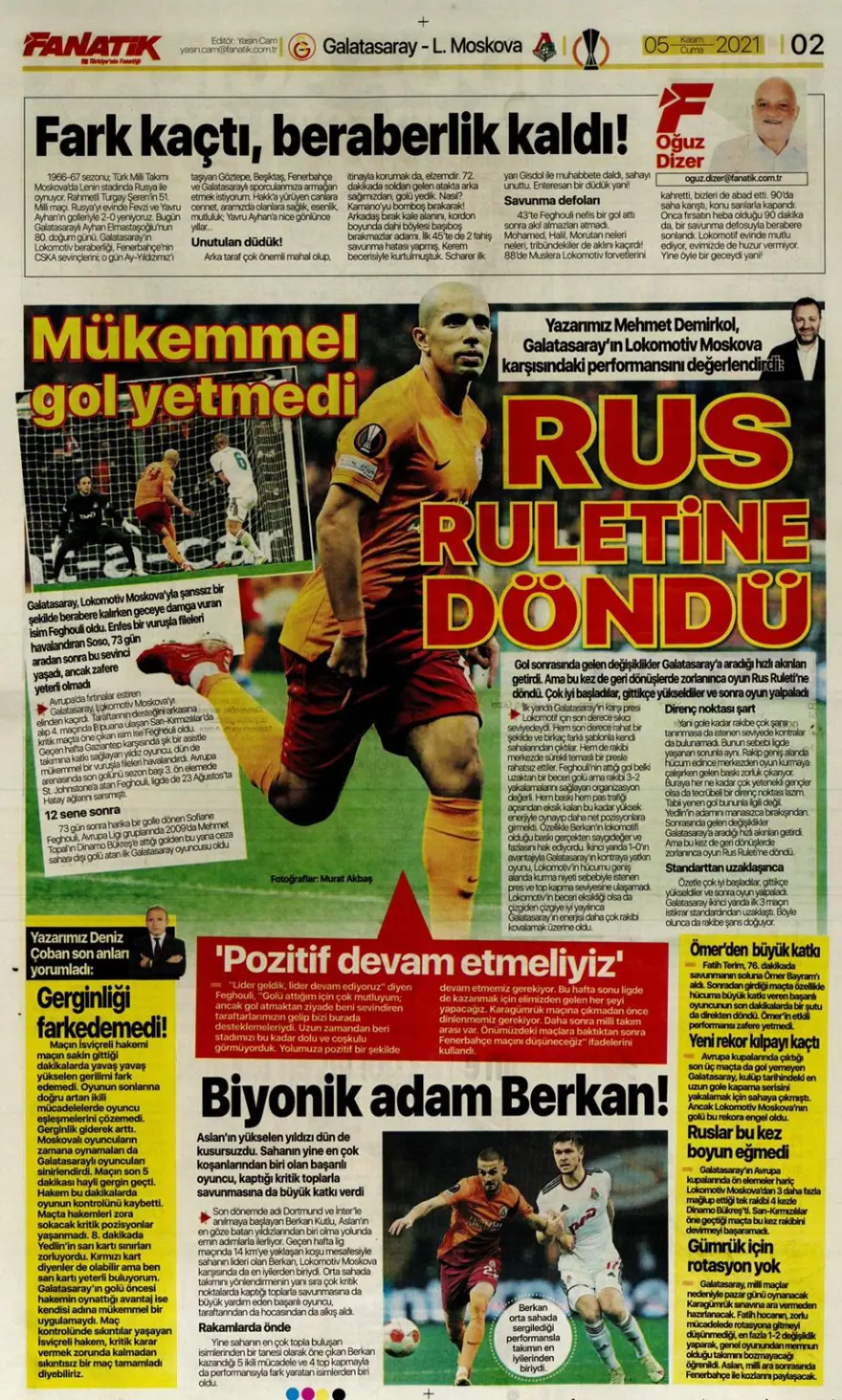 Günün spor manşetleri (5 Kasım 2021) 25