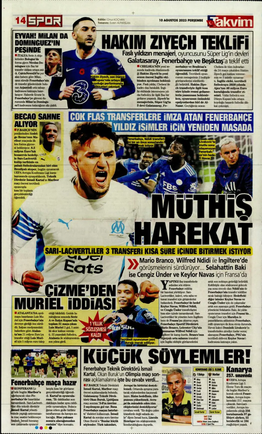 "İnat kırıldı, Livakovic geliyor" | 10 Ağustos 2023 spor manşetleri 12 "İnat kırıldı, Livakovic geliyor" | 10 Ağustos 2023 spor manşetleri 12