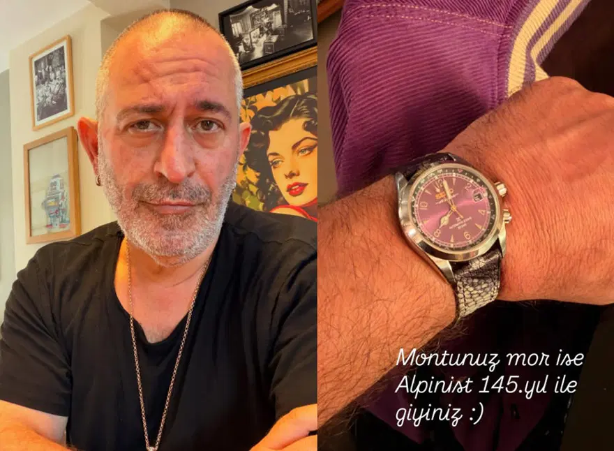 MOR MONTUNU MOR KADRANLI SAAT İLE KOMBİNLEDİ 4