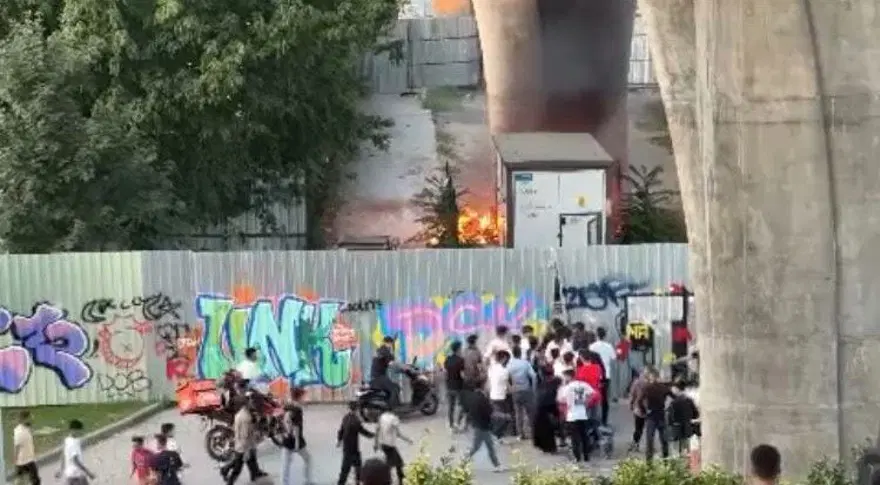 Haliç Metro Köprüsü’nün altında yangın paniği 2