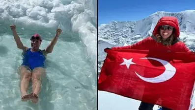 Rekor kıran milli yüzücü NTV'ye konuştu: 6 bin 400 rakımda 5 dakika yüzdü
