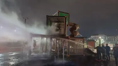 Tekirdağ'da çocuk parkında yangın