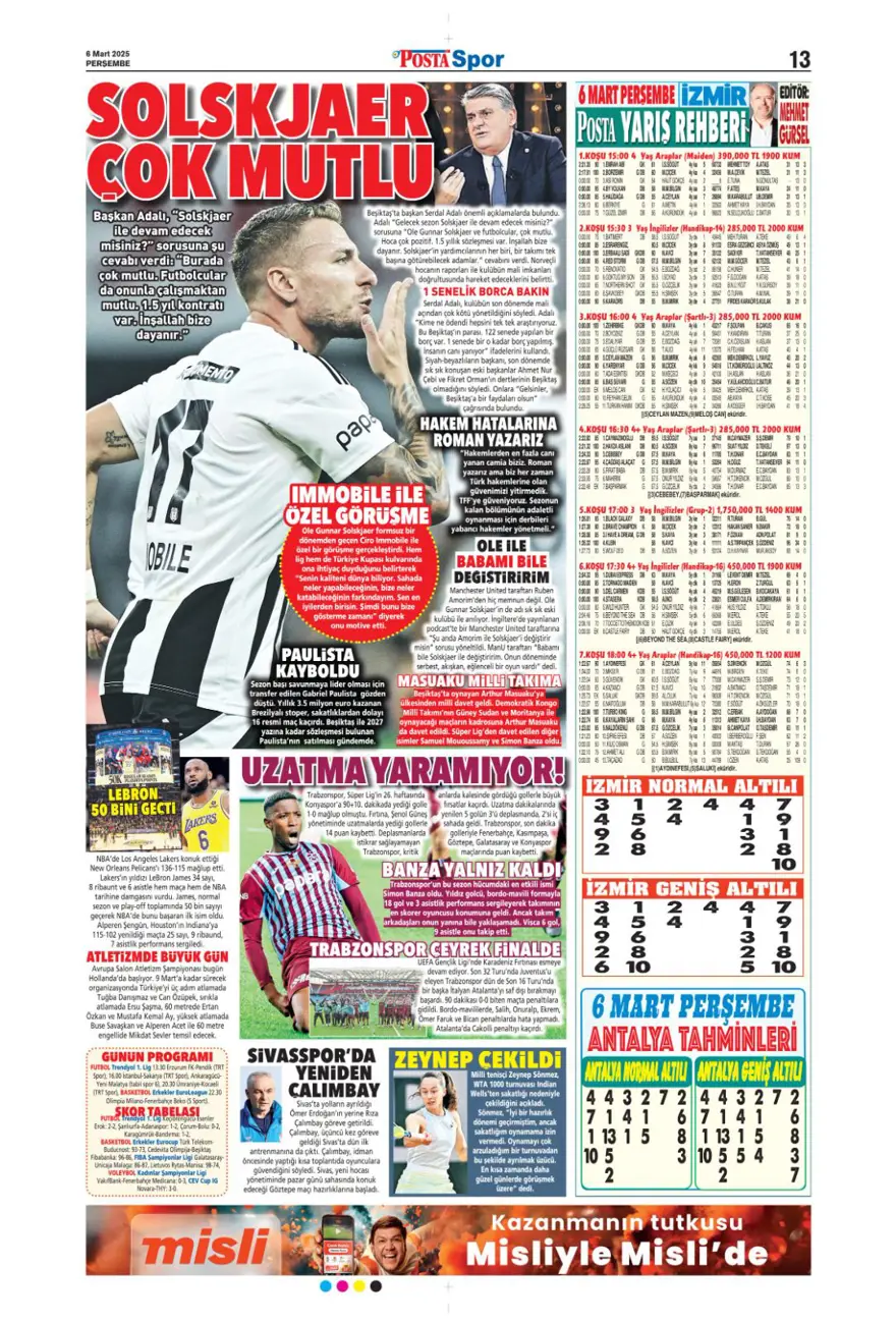 "Kadıköy'de bu işi bitirelim" (6 Mart 2025 spor manşetleri) 21