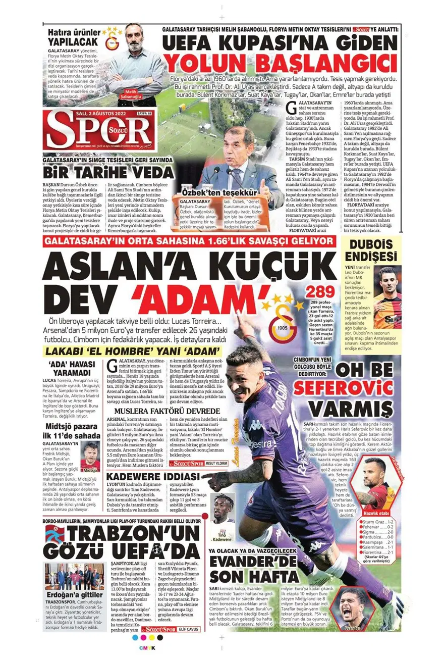 Günün spor manşetleri (2 Ağustos 2022) 10