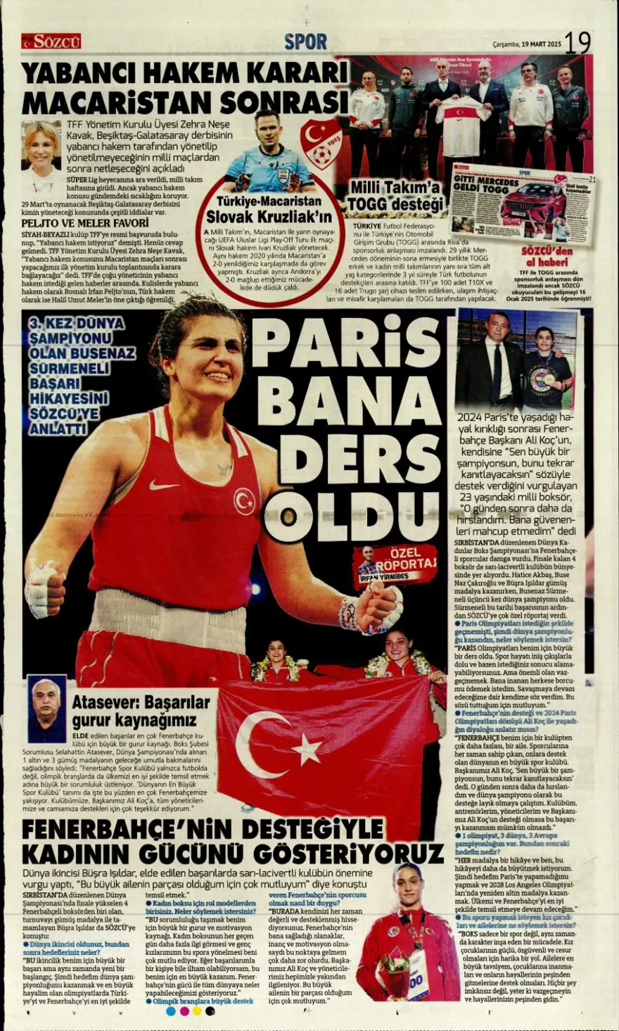 "Kayıtsız şartsız Mourinho" (19 Mart 2025 spor manşetleri) 11 "Kayıtsız şartsız Mourinho" (19 Mart 2025 spor manşetleri) 11