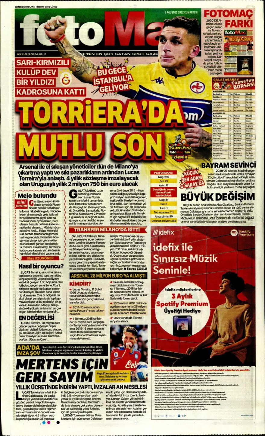 Günün spor manşetleri (6 Ağustos 2022) 7