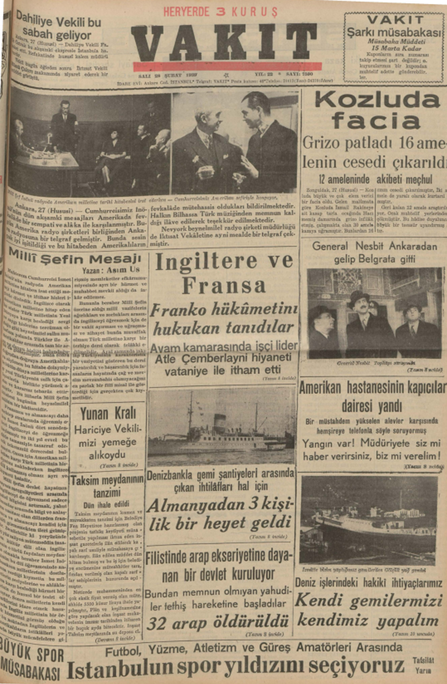 Tarihte bugünün gazete manşetleri (28 Şubat) 4 Tarihte bugünün gazete manşetleri (28 Şubat) 4