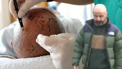 Saç ektirmeye gitti, kulak zarı patladı