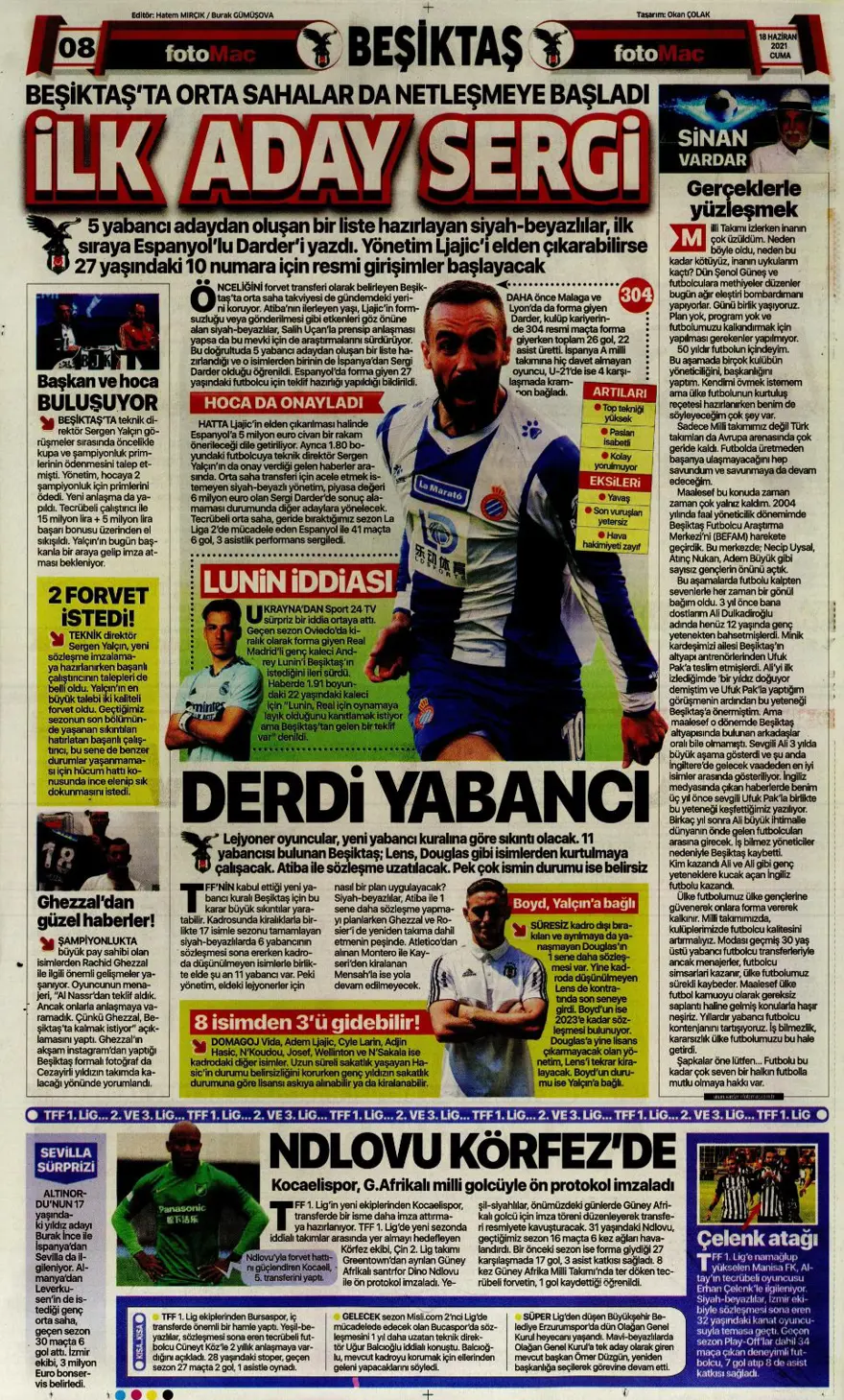 Günün spor manşetleri (18 Haziran 2021) 4