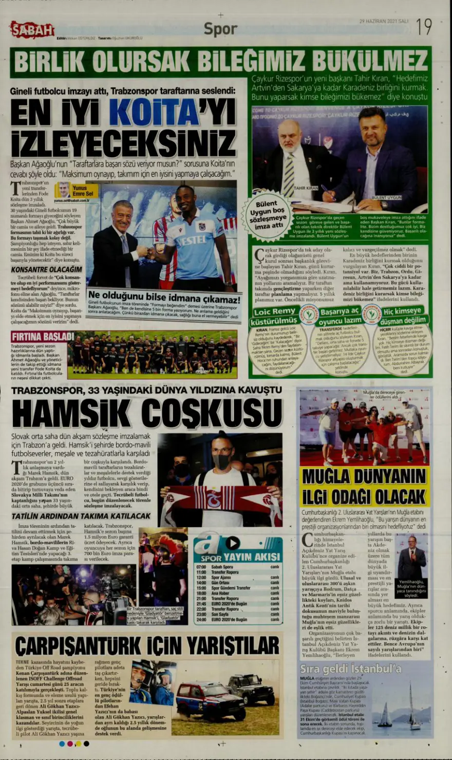 Günün spor manşetleri (29 Haziran 2021) 3