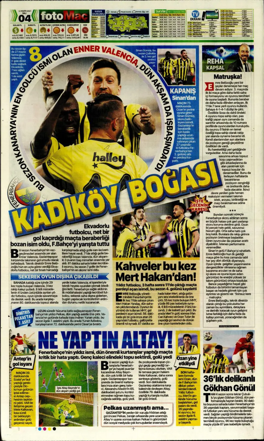 Günün spor manşetleri (13 Nisan 2021) 3