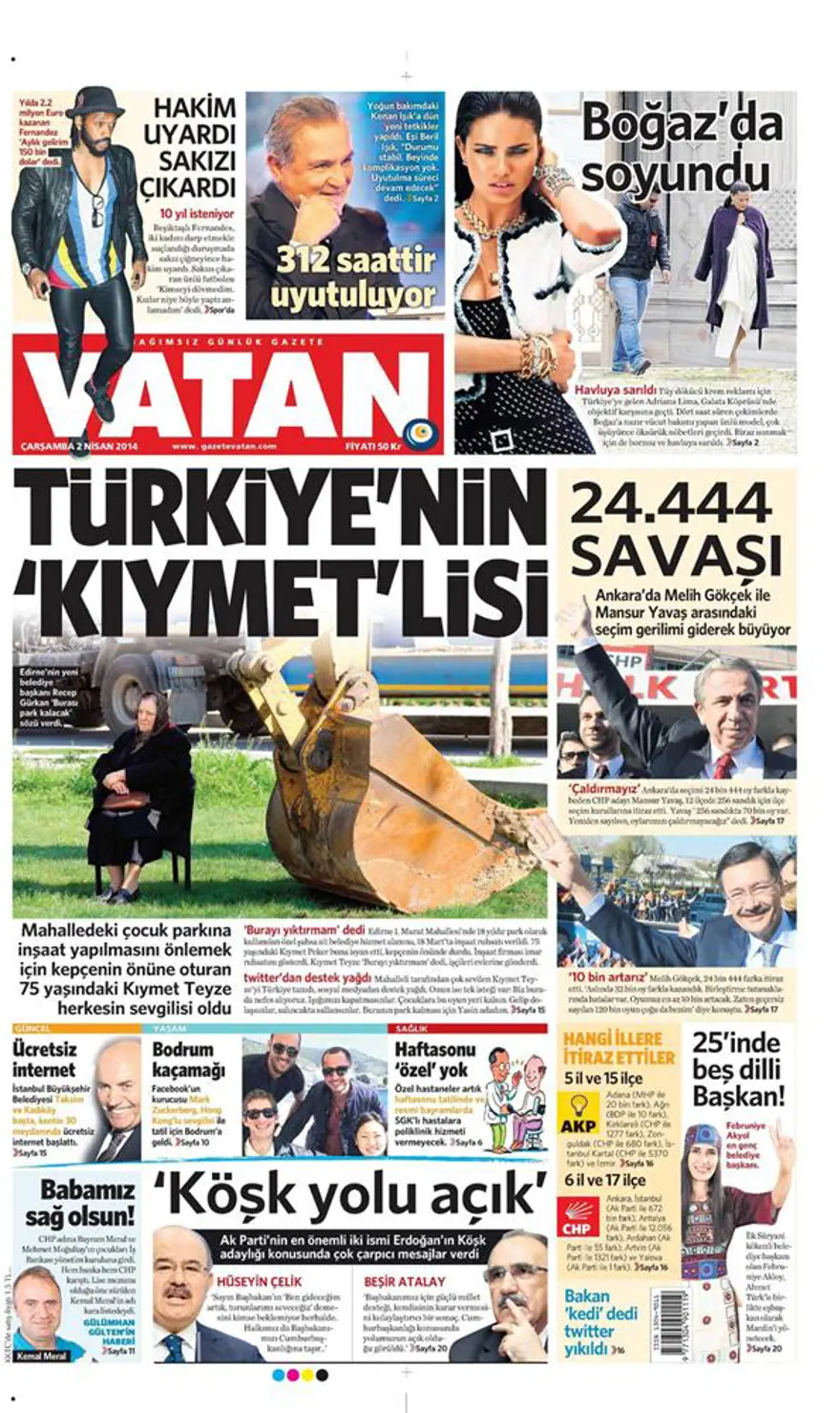 Günün gazete manşetleri - 2 Nisan 2014 4 Günün gazete manşetleri - 2 Nisan 2014 4