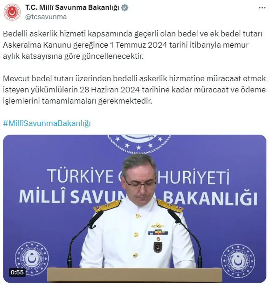 MSB'DEN YAPILAN AÇIKLAMA 1 MSB'DEN YAPILAN AÇIKLAMA 1