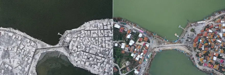 Bursa'daki Gölyazı kar güzelliğine hasret kaldı 6