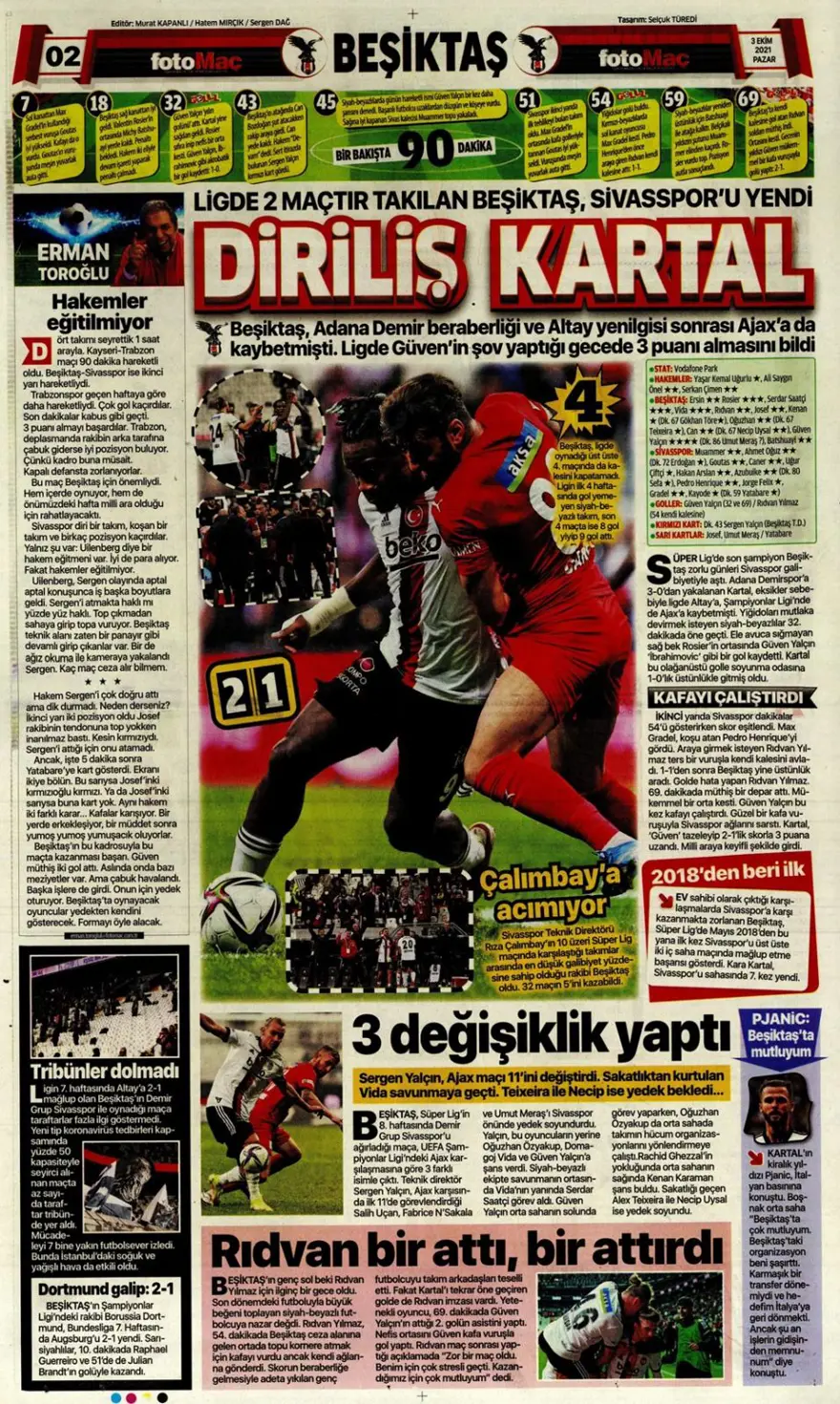 Günün spor manşetleri (03 Ekim 2021) 17