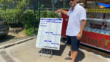 Kadıköy'deki simitçi adres sorulmasından bıkınca pano yaptırdı