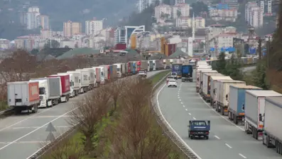 Sarp Sınır Kapısı'nda 29 kilometrelik TIR kuyruğu