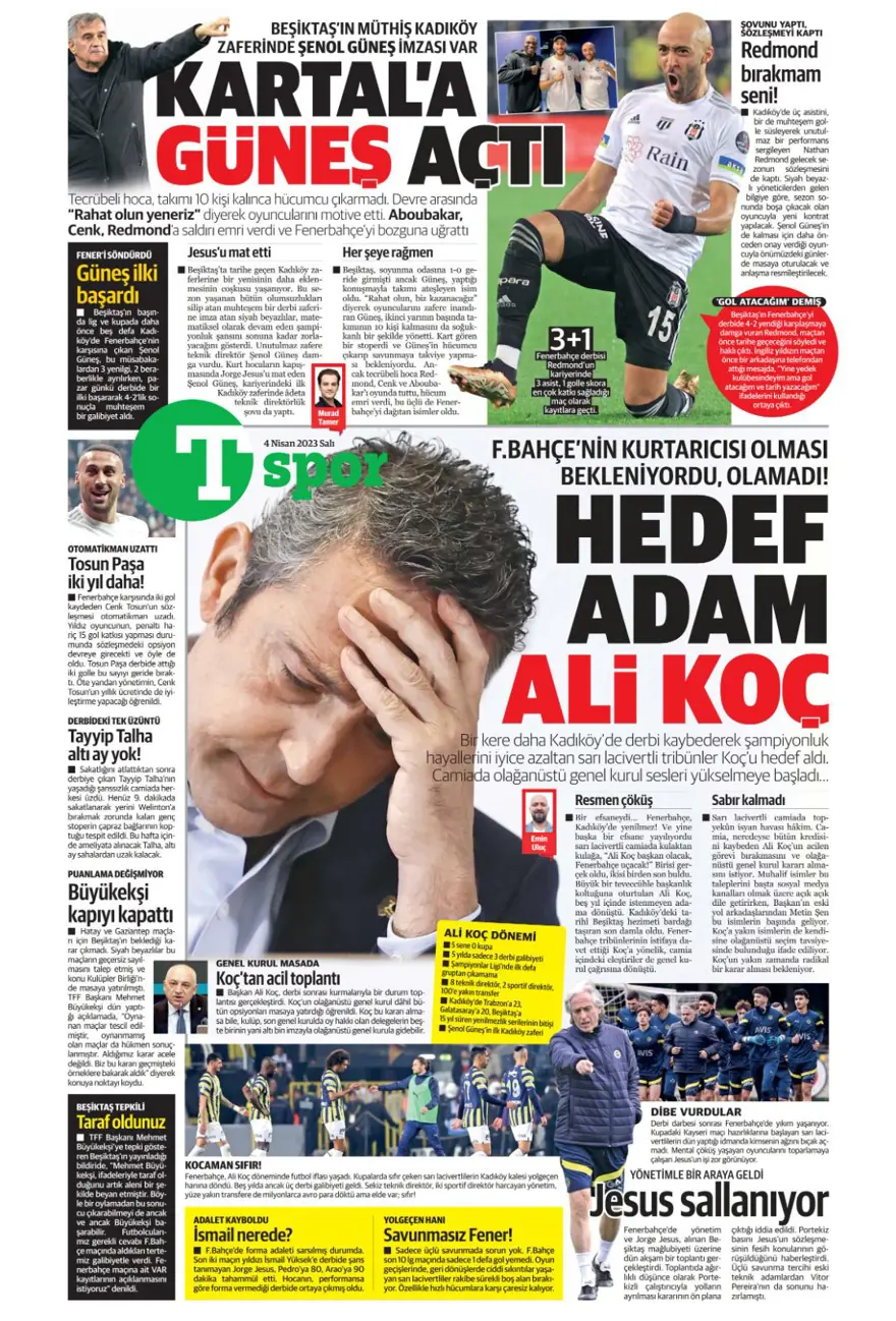 Günün spor manşetleri (4 Nisan 2023) 14 Günün spor manşetleri (4 Nisan 2023) 14