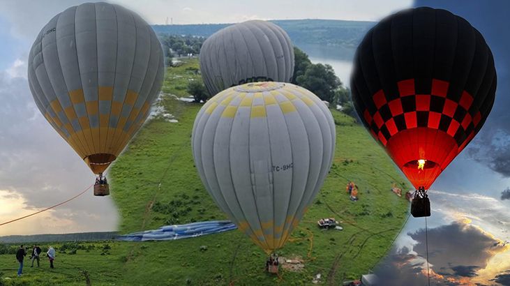 Kapadokya'nın balonları Sırbistan semalarında