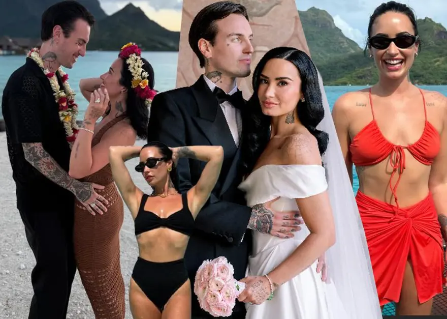 Ünlü şarkıcı Demi Lovato'dan balayı pozları 