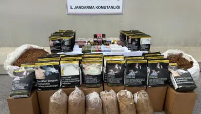 Kilolarca kaçak tütün ele geçirildi