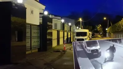 Sarıyer’de villaların olduğu siteye el bombalı saldırı! Saldırı anı güvenlik kamerasında