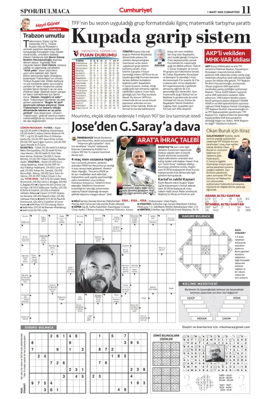 "Galatasaray Brezilyalı kaleciyle anlaştı" (1 Mart 2025 spor manşetleri) 9