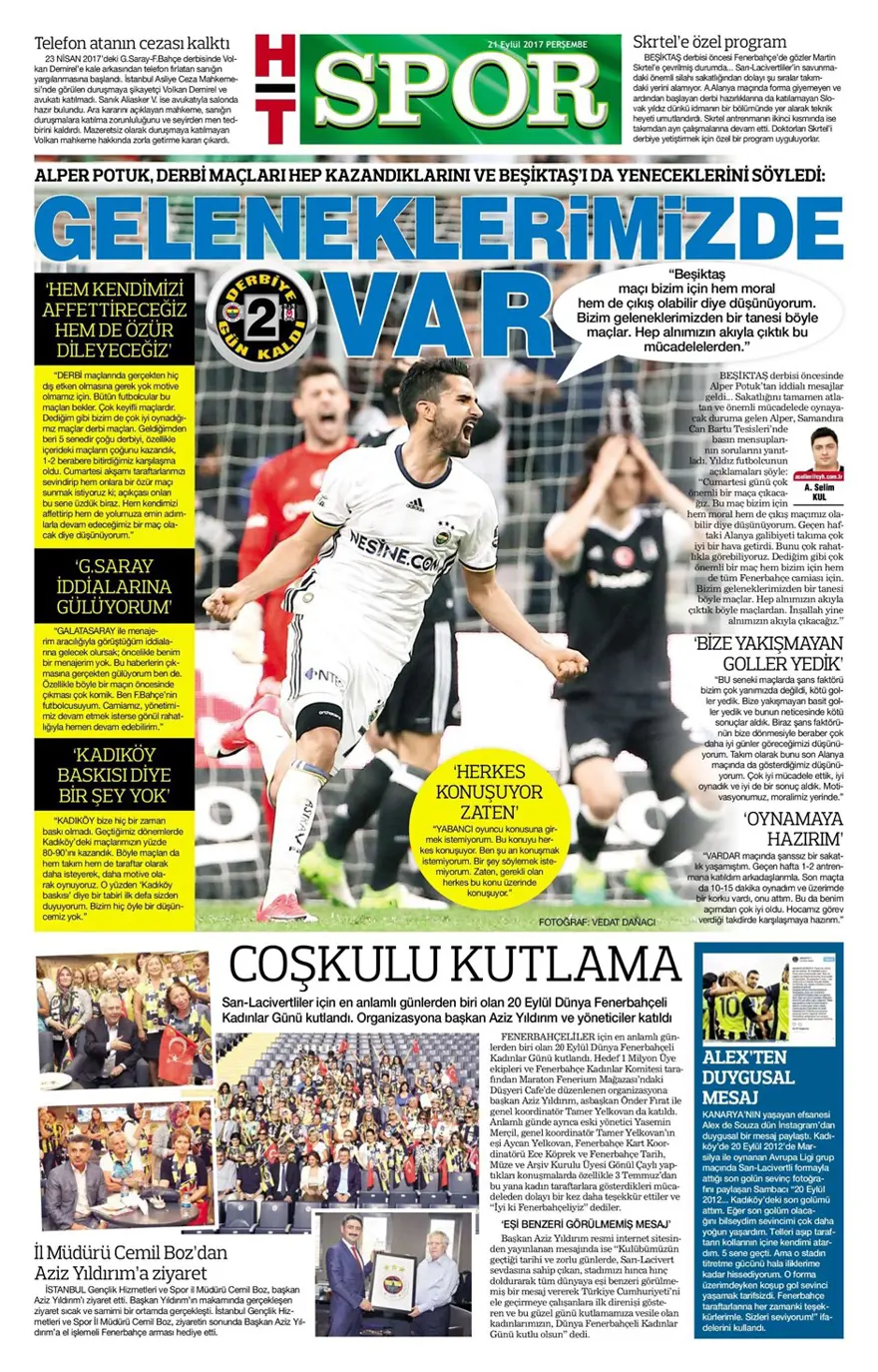 Günün spor gazeteleri (21 Eylül 2017) 12