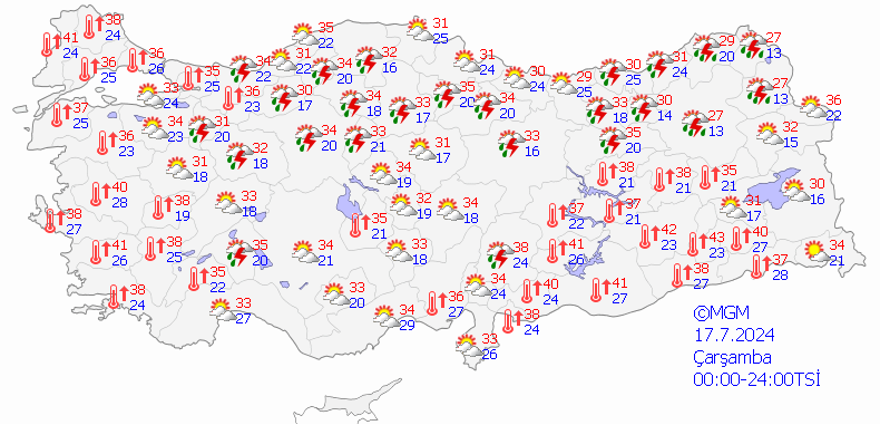 17 TEMMUZ ÇARŞAMBA HAVA NASIL OLACAK? 9