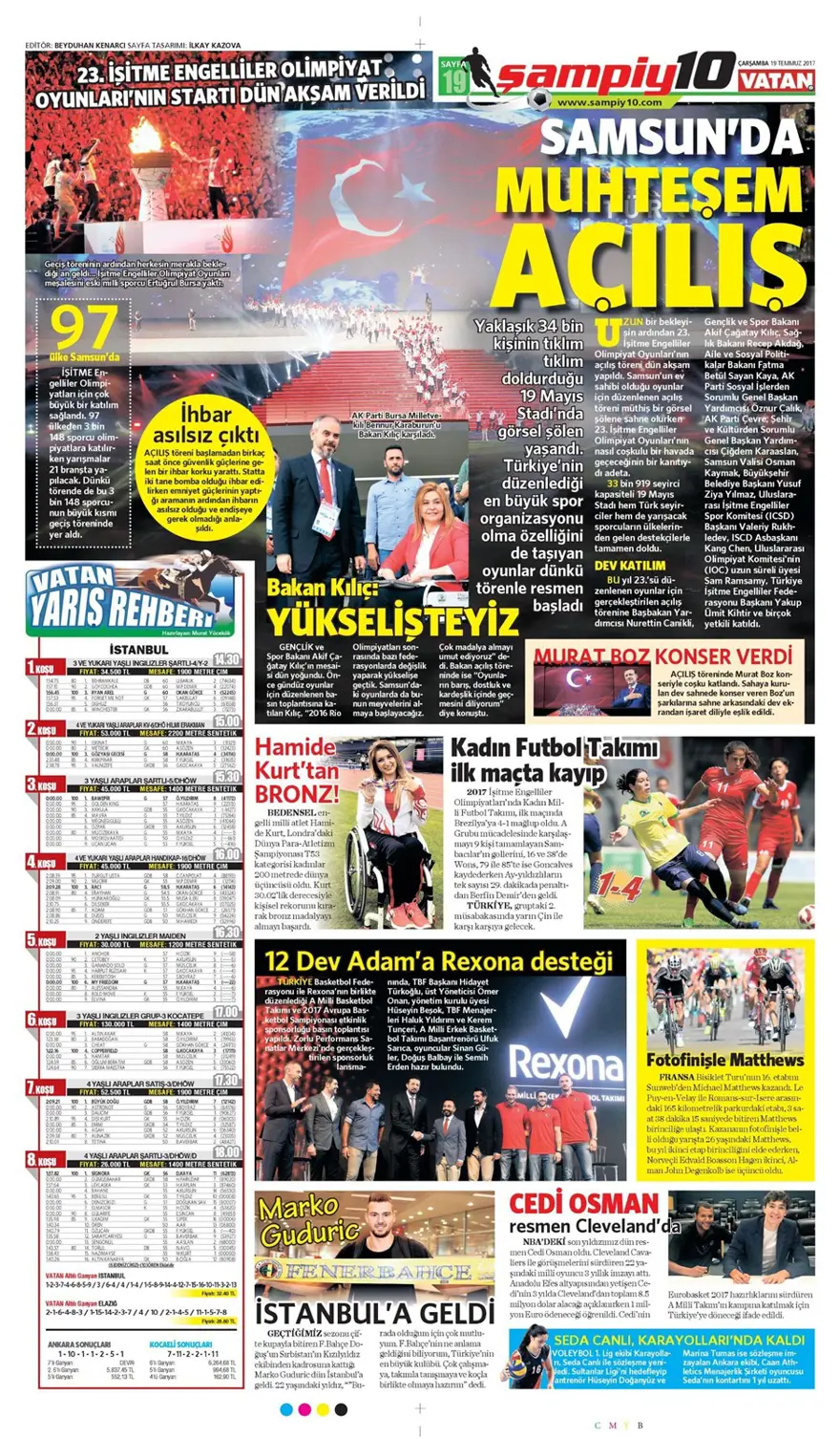 Günün spor gazeteleri (Transfer haberleri - 19 Temmuz 2017) 12