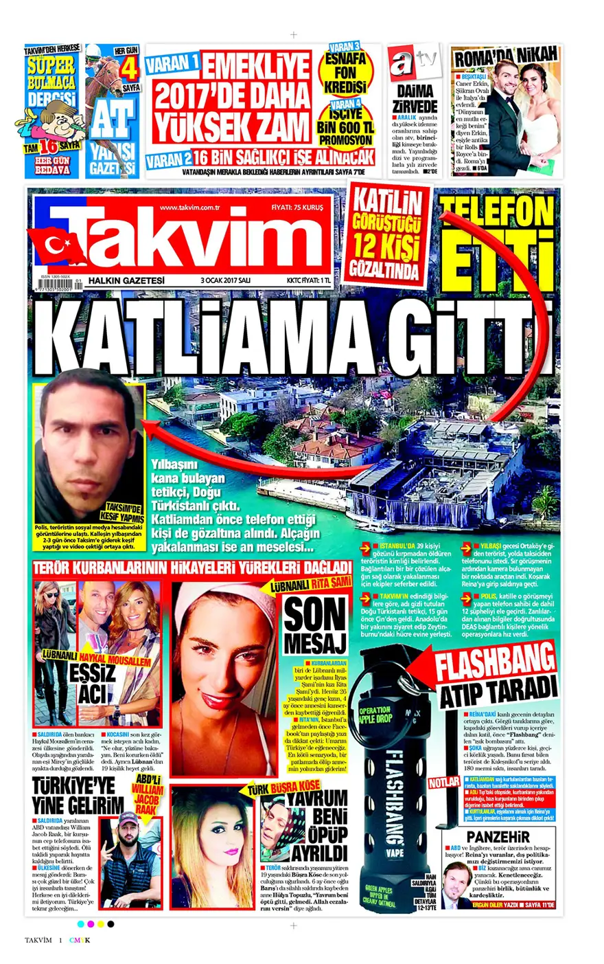 Günün gazete manşetleri - 3 Ocak 2016 6