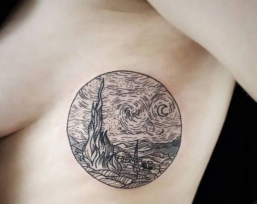 Klasikleşmiş resimlerin dövmeye dönüşmüş hali 15