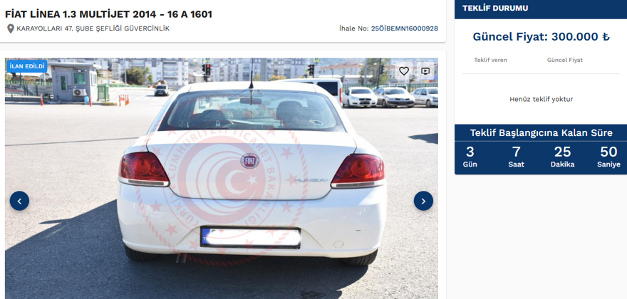 Kamu araçları 250 bin liraya satışta: Kamu araçları satış ihalesine nasıl girilir? (E-İhale giriş ekranı) 24