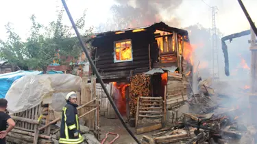 Kastamonu'da köyde çıkan çıkan yangında 10 ev küle döndü