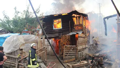 Kastamonu'da köyde çıkan çıkan yangında 10 ev küle döndü