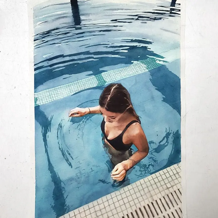 Gerçek gibi görünen sulu boya resimler 17