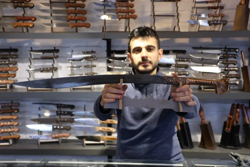 Sivaslı usta Şam çeliğinden üretti: Değeri 110 bin TL! Gören hayran kaldı 