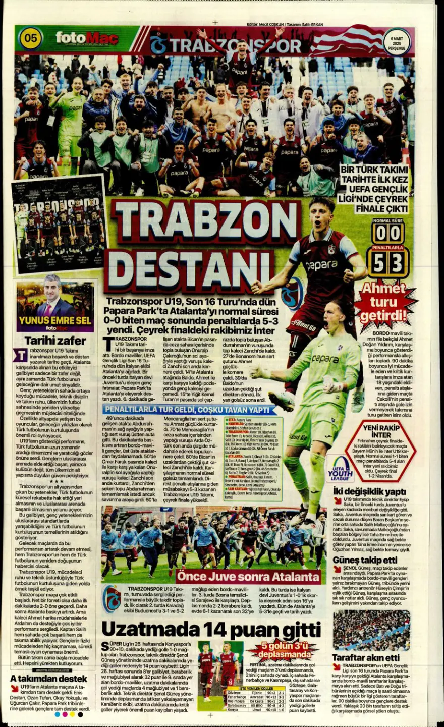 "Kadıköy'de bu işi bitirelim" (6 Mart 2025 spor manşetleri) 13