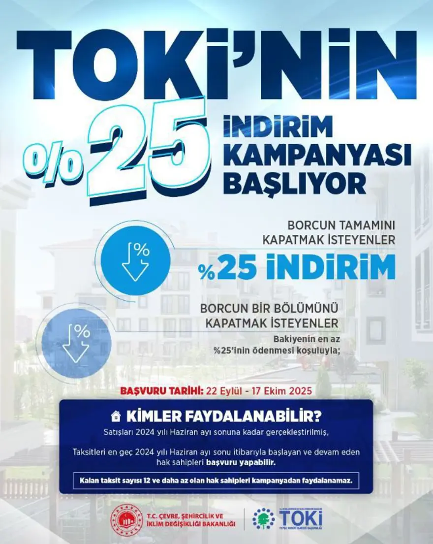 TOKİ İNDİRİM KAMPANYASI BAŞVURU ŞARTLARI 2