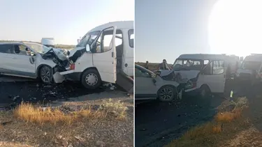 İşçi servisi kaza yaptı: 10 yaralı